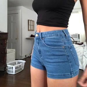 High Rise Jean Shorts